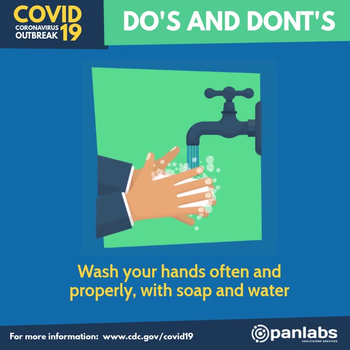 Copy of Coronavirus Do's and Don'ts wash hands flyer | PosterMyWall