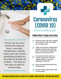 Coronavirus Handwashing Tips Flyer template