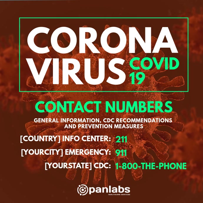 Coronavirus Important Contact Numbers Post Template PosterMyWall coronavirus-important-contact-numbers-post-template-postermywall