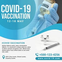 Coronavirus informative vaccination post Publicação no Instagram template
