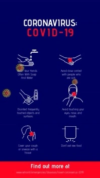 Coronavirus Instagram Story with icons template