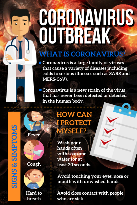 Coronavirus Outbreak Poster Templat Postermywall Coronavirus Outbreak Poster Templat Postermywall
