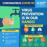 Coronavirus Prevention Facebook Insta Flyer Instagram Post template