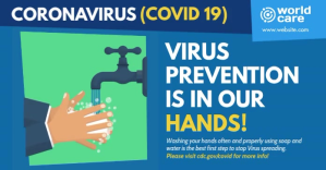 Coronavirus Prevention wash your hands video Facebook Shared Image template