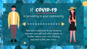 Turquoise COVID-19 Safety Measures Facebook-covervideo Template