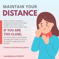 Coronavirus Social Distancing Information Sha Instagram Plasing template
