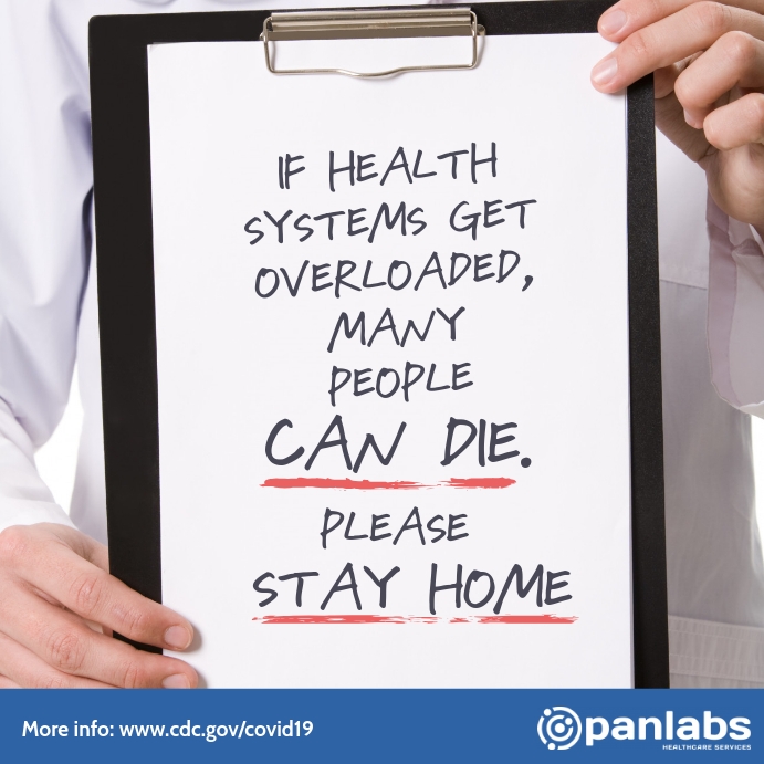 Coronavirus stay home campaign concept Square (1:1) template