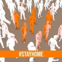 Coronavirus Stay Home Video Template Quadrato (1:1)