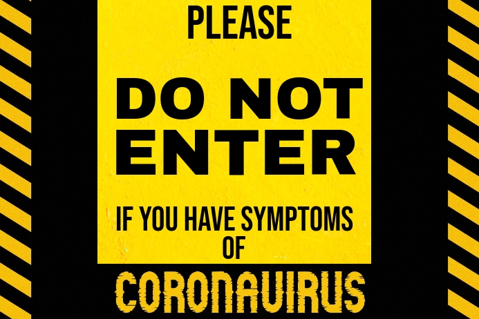 Coronavirus Warning Poster Template 海报