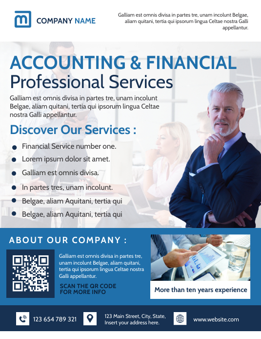 Accounting Advertising Examples corporate accounting services flyer advertise Template | PosterMyWall