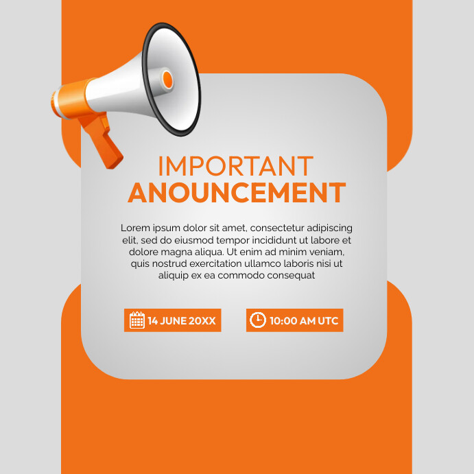 Corporate announcement ads template | PosterMyWall