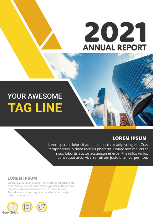 Corporate Annual Report / Book Cover Design A4 template