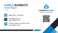 corporate blue and dark blue business card mo template