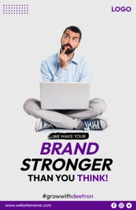 corporate brand social media ads Tabloid template