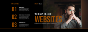 Black Web Design Services Facebook Cover Photo Template