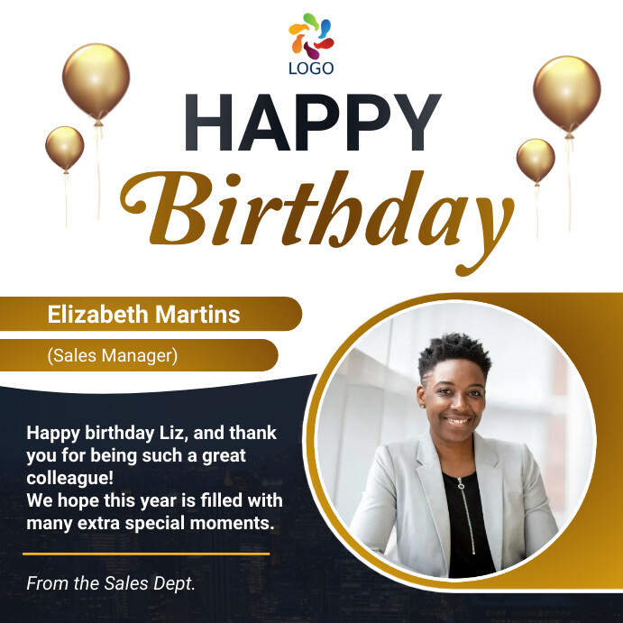 Corporate business birthday card design Iphosti le-Instagram template