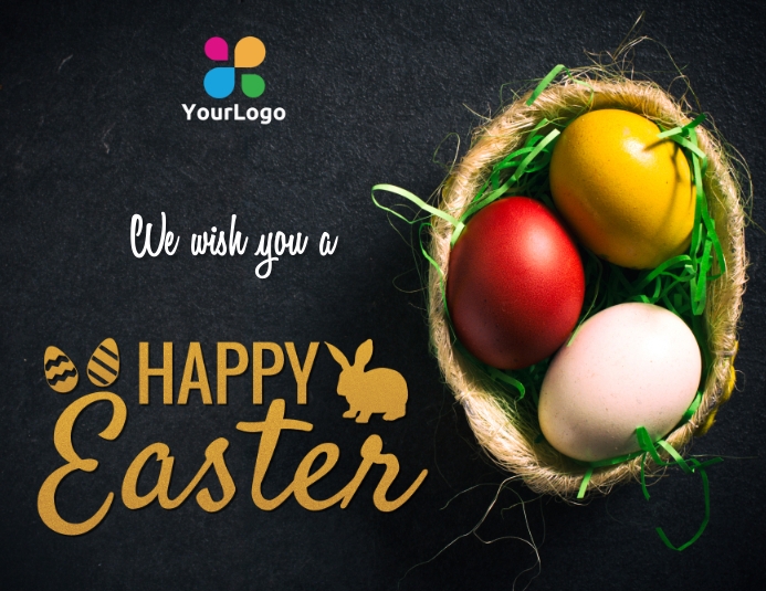 Corporate business Easter card Template | PosterMyWall