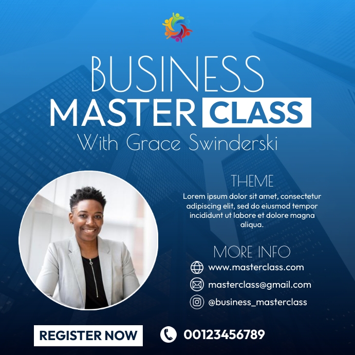 corporate business masterclass event flyer Template | PosterMyWall