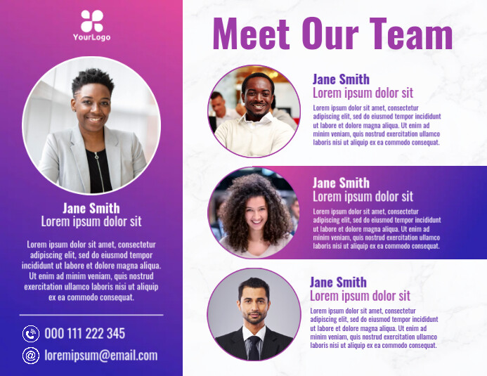 corporate Business Meet Our Team Flyer Template | PosterMyWall