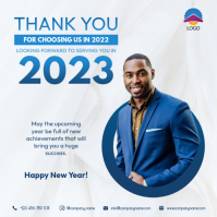 Corporate Business New Year Flyer Instagram Post template