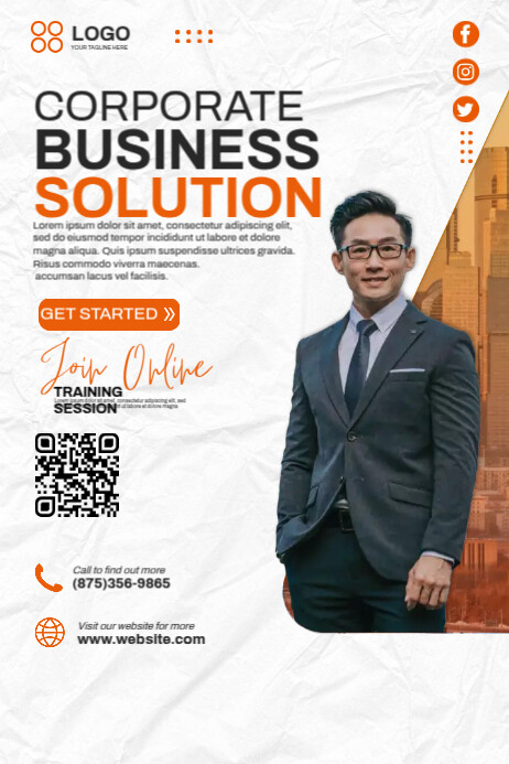 Advertisements With Solution Examples Corporate Business Solution Ads Template | PosterMyWall