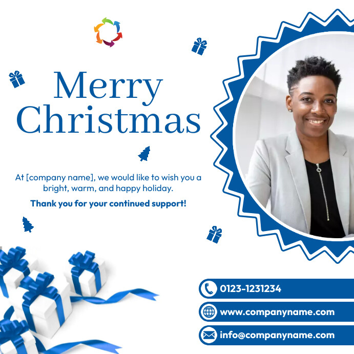 corporate company business Christmas card Template PosterMyWall
