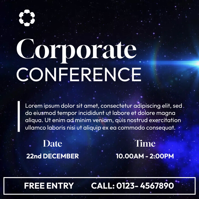 Copy of Corporate conference abstract tech background | PosterMyWall