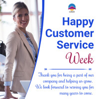 Service Week Label Customer service week Template | PosterMyWall