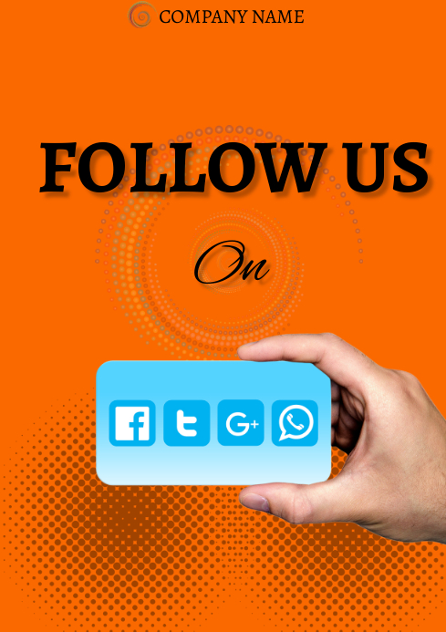 Follow us on social media flyer Template | PosterMyWall