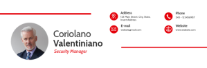 corporate email digital signature red and whi template