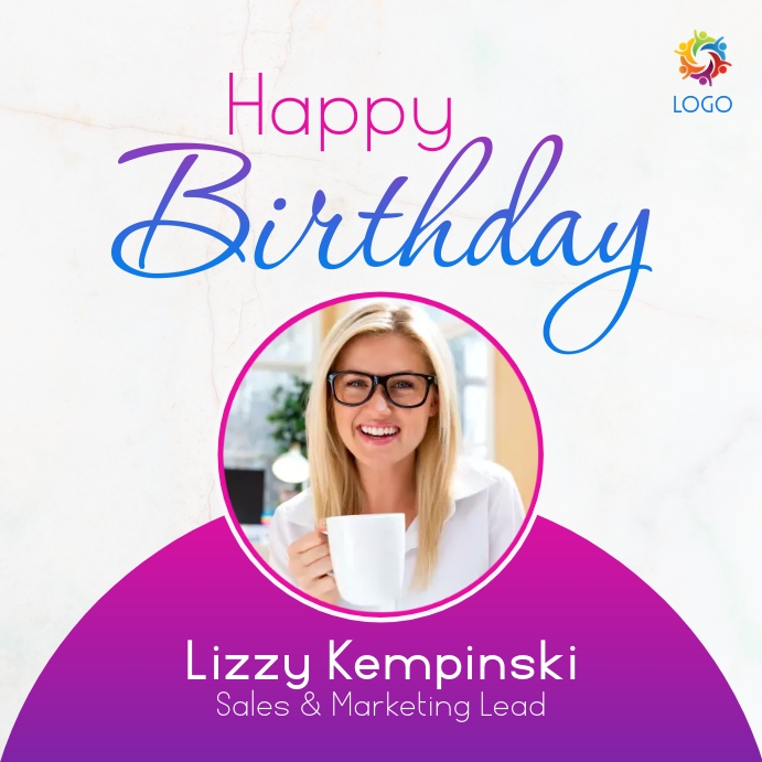 Corporate Employee birthday cards Template | PosterMyWall