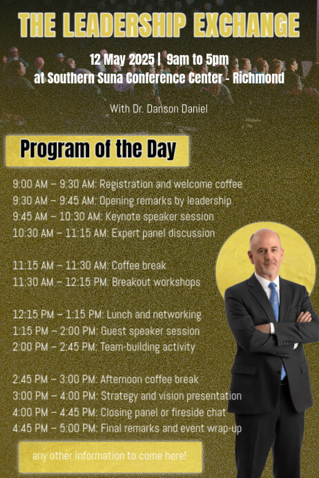 Corporate Event Program Template | PosterMyWall