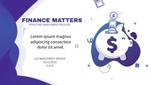 White Finance Seminar Digital Display Template