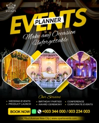Corporate Events management organizer and planning company agency advertisement flyer template Instagram Portrait