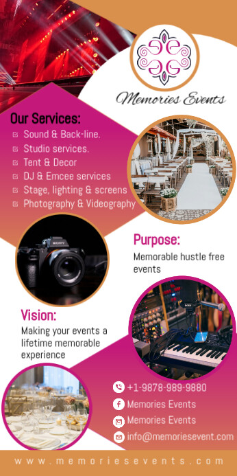 Event Advert Examples Corporate Events provider banner advert Template | PosterMyWall