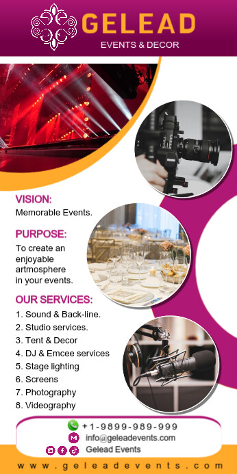 Event Advert Examples Corporate Events provider banner advert Template | PosterMyWall