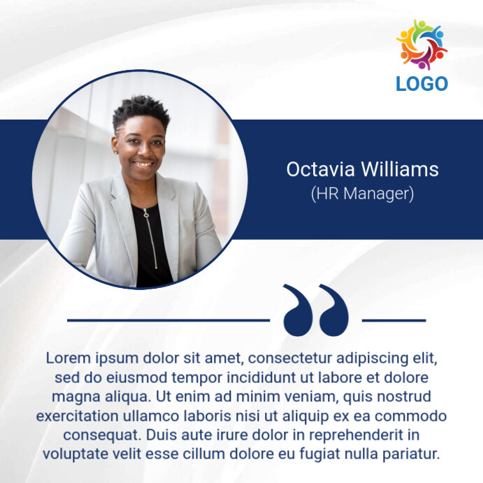 Corporate Executive Employee Quote Message Template | PosterMyWall