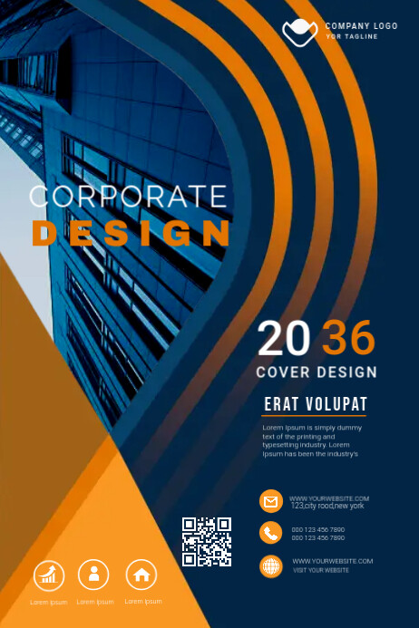 Corporate flyer Banner 4' × 6' template