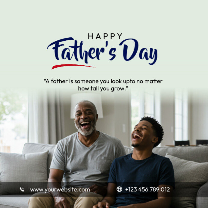 Corporate Happy Fathers Day poster Publicação no Instagram template
