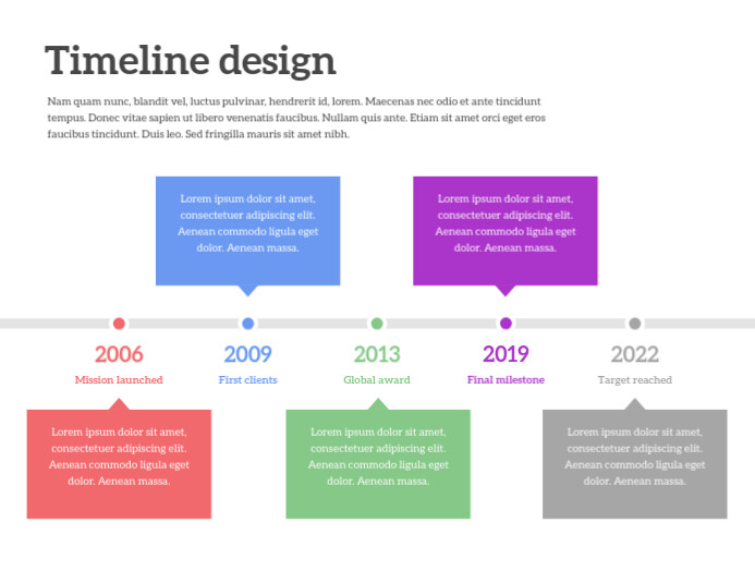Corporate Horizontal Timeline Flyer Design Template | PosterMyWall