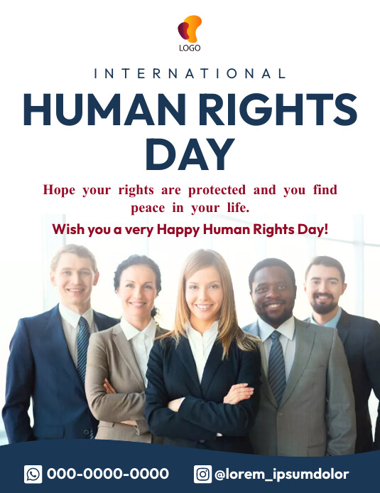 Hr Rights Poster Plantilla de corporate human rights day poster template | PosterMyWall