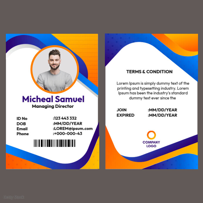 Corporate Id Card Template | PosterMyWall
