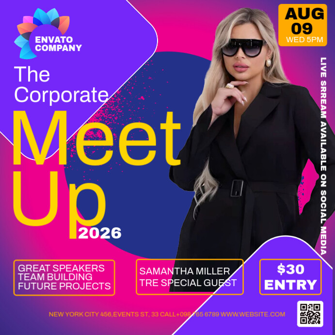 corporate meet up Template | PosterMyWall