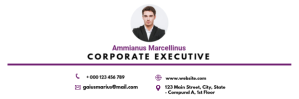 สีขาว Corporate Executive Email Header Email Header Template