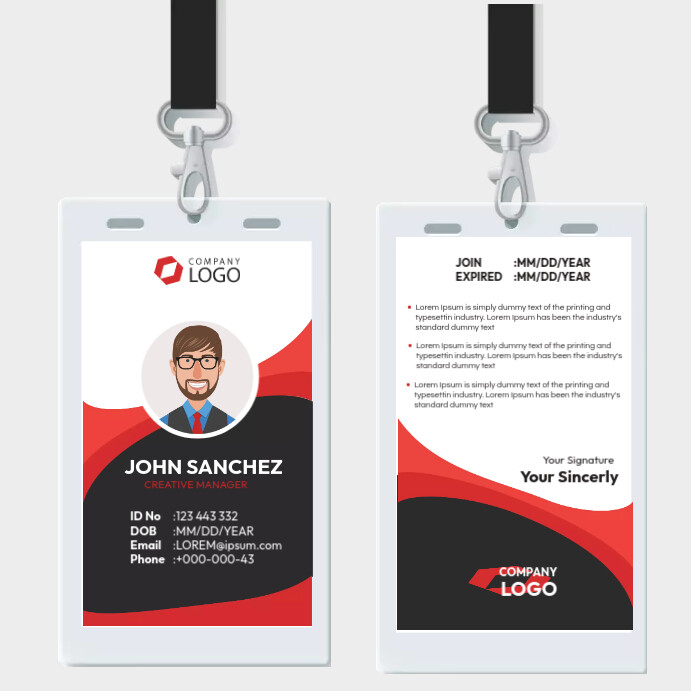 Corporate Name Tag Template | PosterMyWall