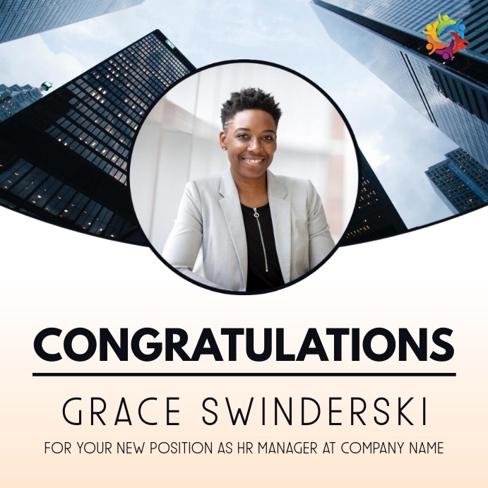Employee Post Corporate New Employee Congratulations Flyer Template | PosterMyWall