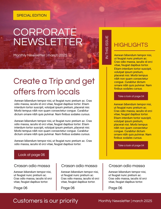 Newsletter Flyer.pdf Corporate Newsletter Flyer Template | PosterMyWall