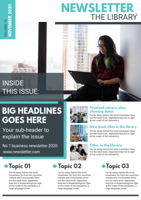 Corporate Newsletter Magazine Page Template A4