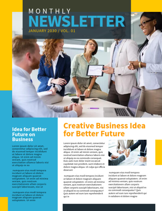 Post Events Newsletter Corporate Newsletter Template | PosterMyWall