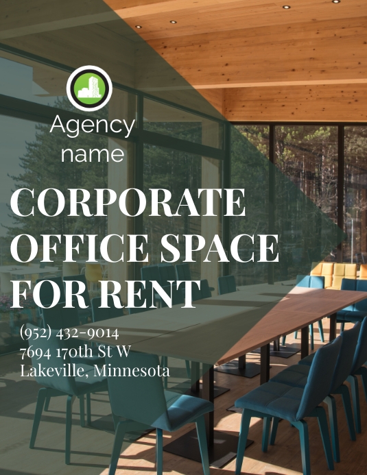 CORPORATE OFFICE SPACE FOR RENT Template | PosterMyWall